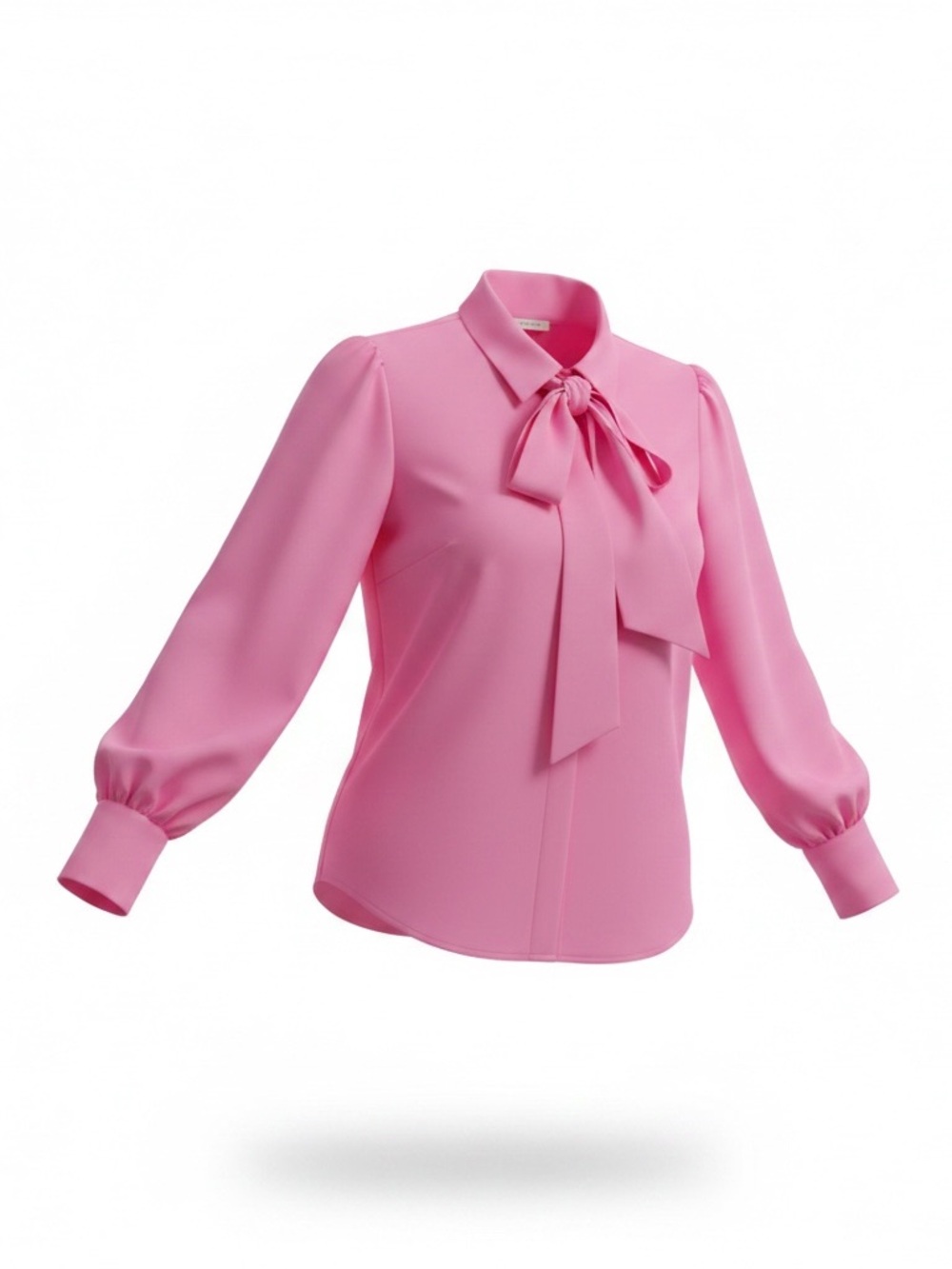 Riley & Rae Pink Tie-Neck Blouse